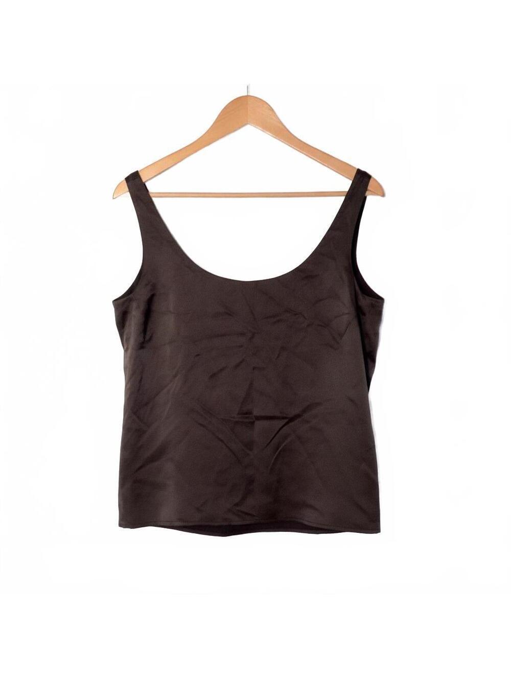 Dana Buchman Petite 100% Silk Black Tank Top Size 12 12P